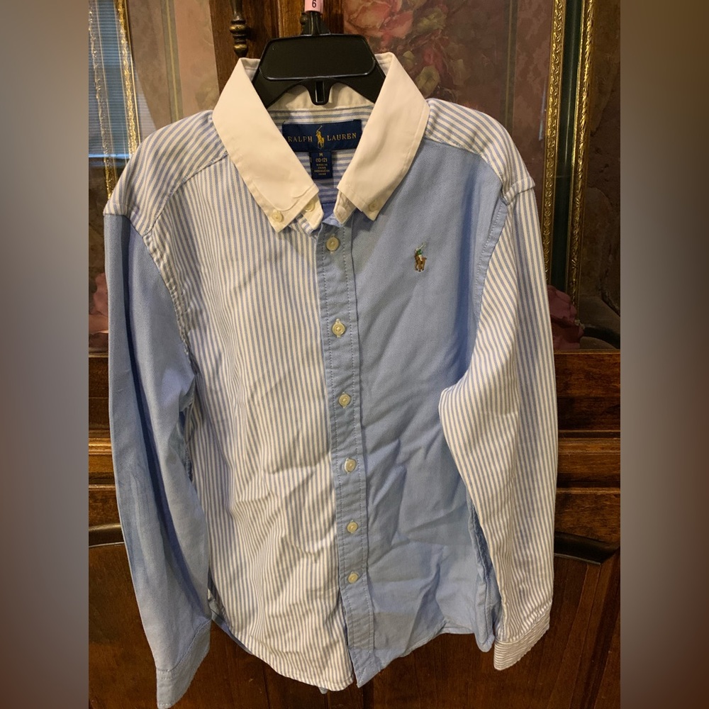 Ralph Lauren button down shirt, boys, size 10-12